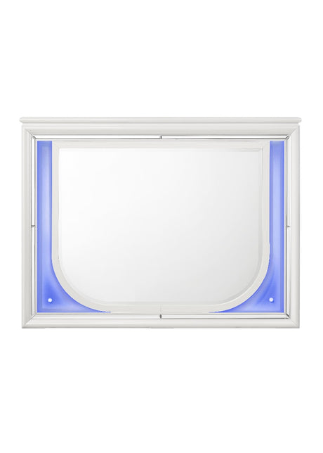 Acme - Tarian Mirror W/Led BD02319 Pearl White Finish