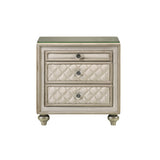 Acme - Lucienne Nightstand BD02336 Beige Velvet