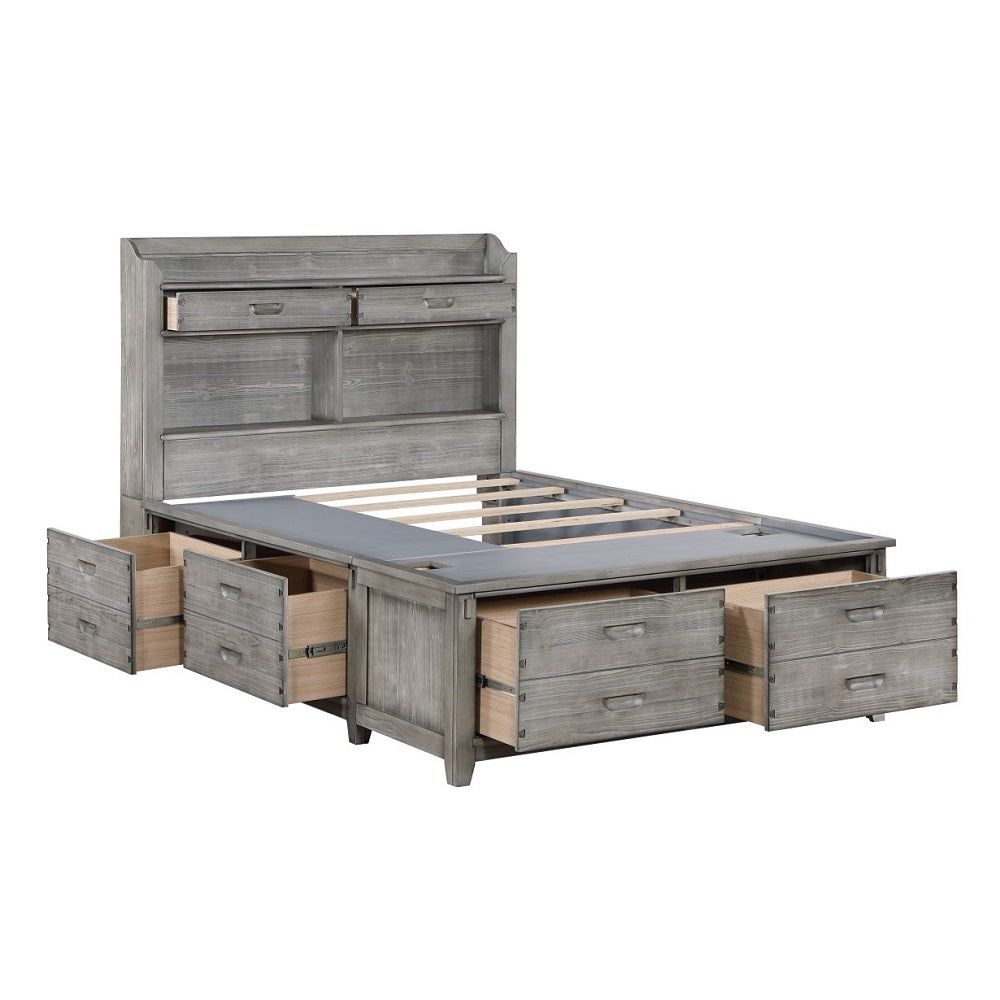 Acme - Veda Full Bed W/Storage BD02340F Gray Finish