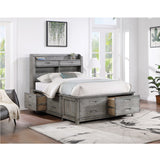 Acme - Veda Full Bed W/Storage BD02340F Gray Finish