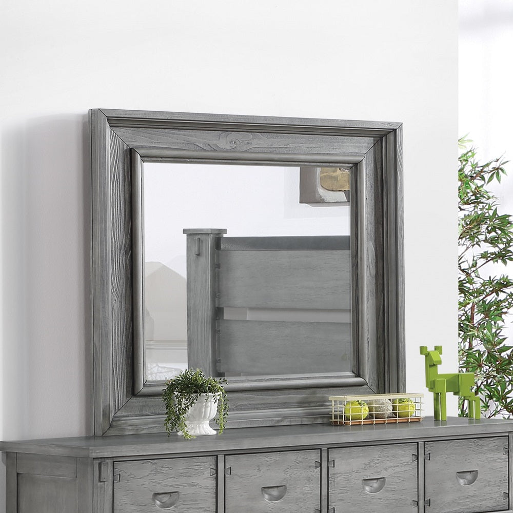 Acme - Veda Mirror BD02341 Gray Finish