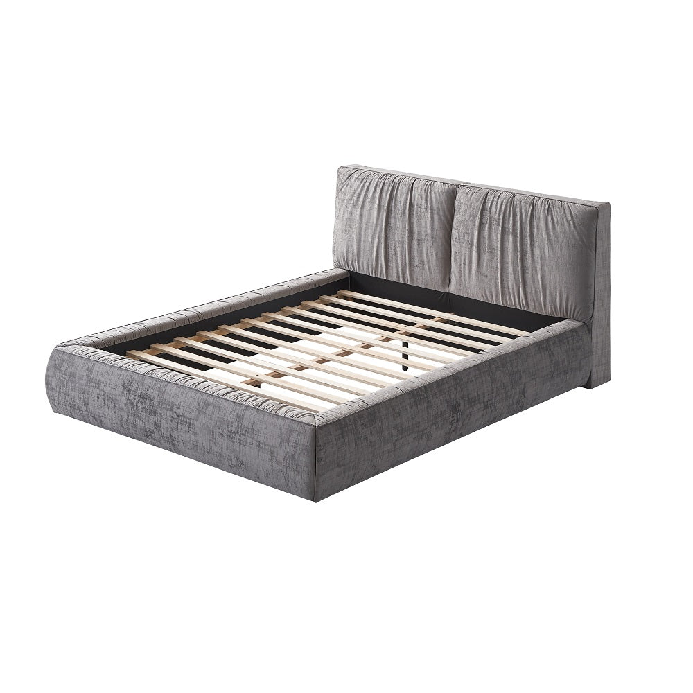 Acme - Onfroi EK Bed BD02424EK Gray Velvet