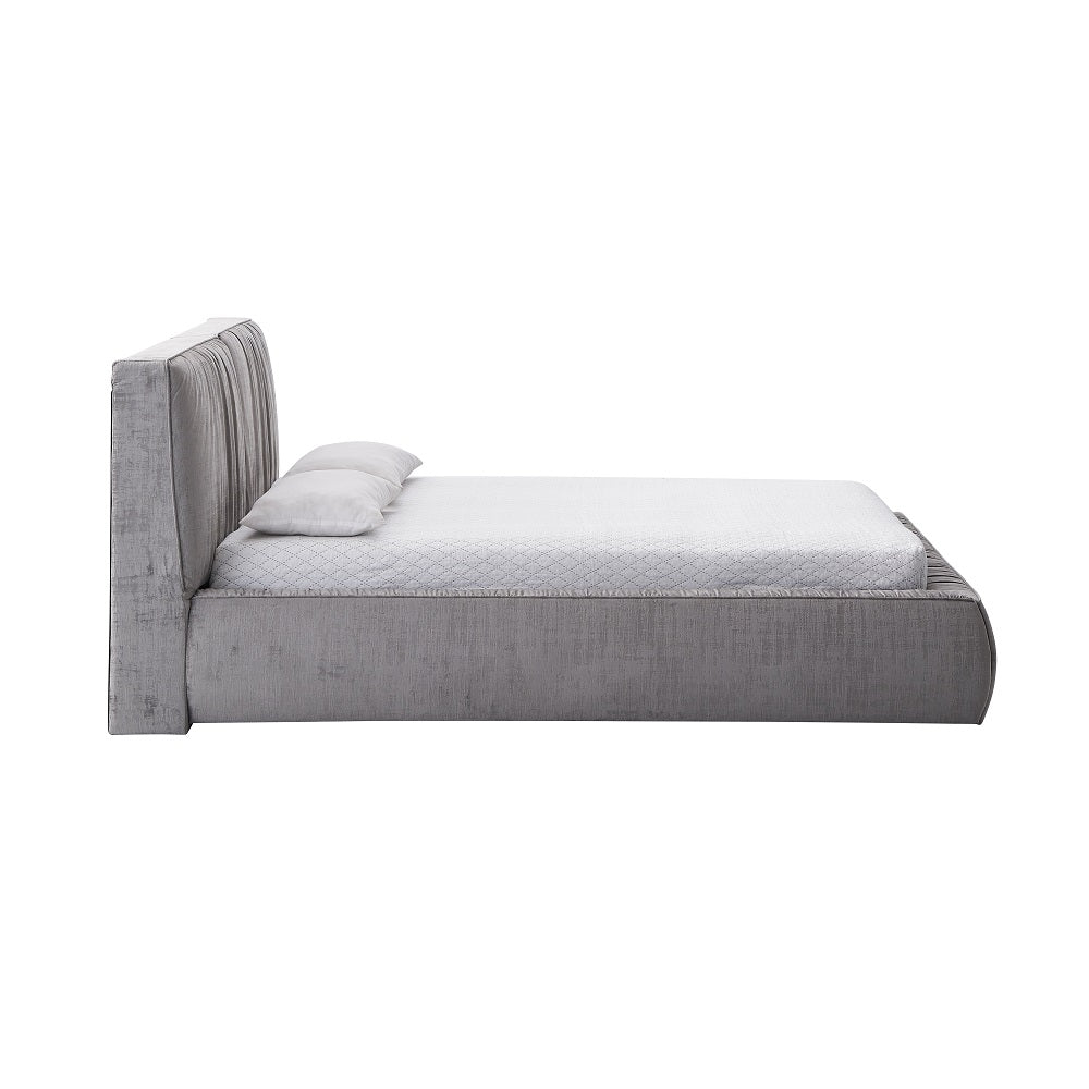 Acme - Onfroi EK Bed BD02424EK Gray Velvet