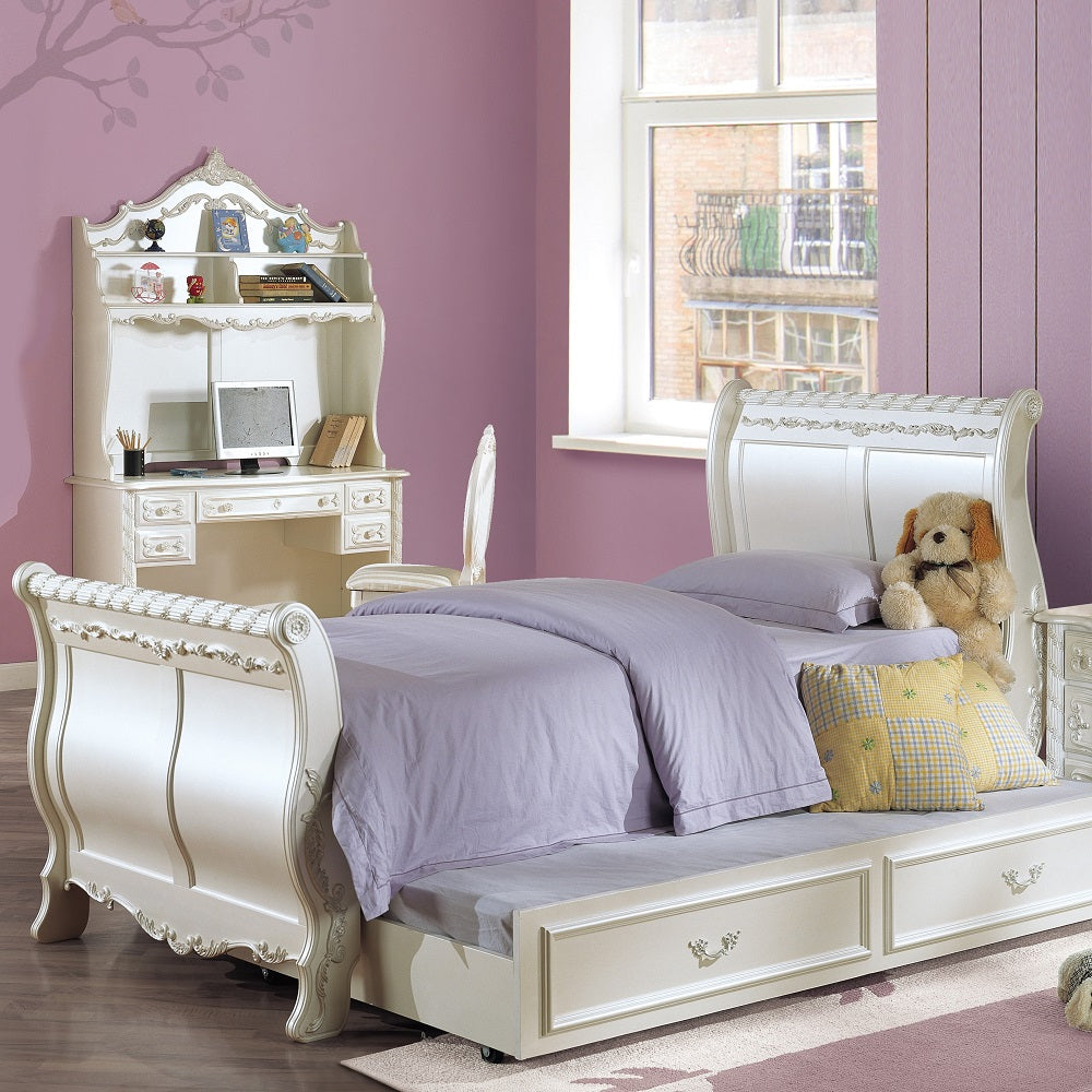 Acme - Pearl Twin Bed BD02427T Pearl White