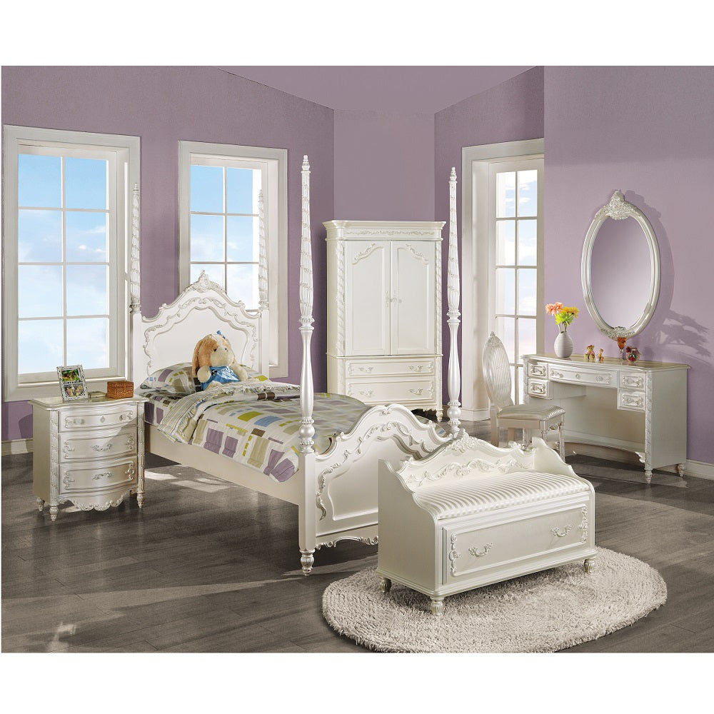 Acme - Pearl Twin Bed BD02430T Pearl White