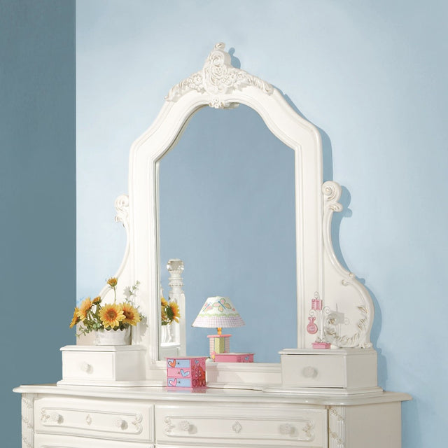 Acme - Pearl Mirror BD02437 Pearl White