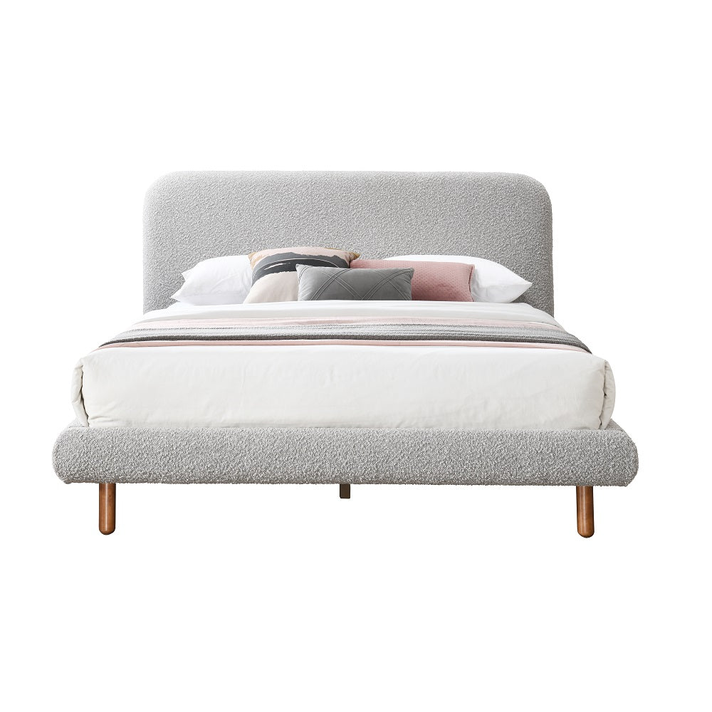 Acme - Cleo EK Bed BD02471EK Gray Boucle