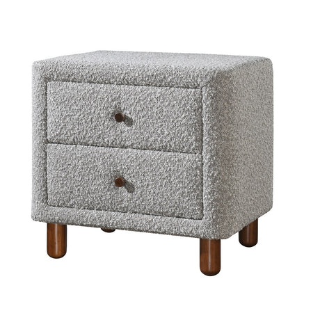 Acme - Cleo Nightstand BD02473 Gray Boucle