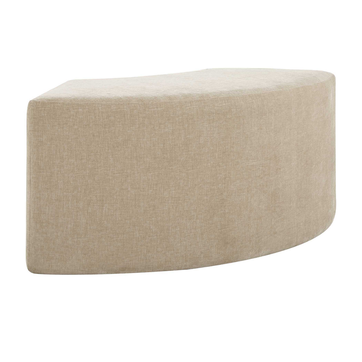 Khai Rounded Plush Dining Bench - Light Brown by Uttermost - View 6