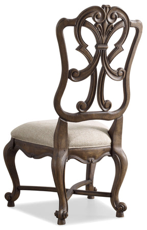 Rhapsody Wood Back Side Chair - Beige / Dark Brown by Hooker Furniture - View 1