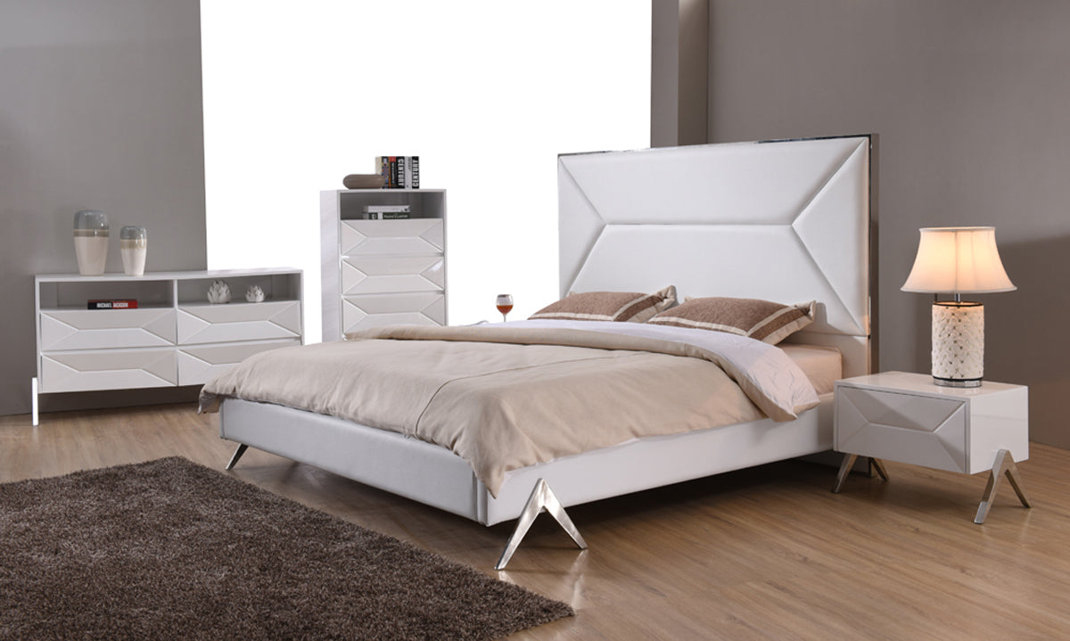 Queen Candid Modern White Bedroom Set - View Image 1