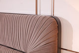 Eastern King Duke Modern Grey Velvet & Black Gun Chrome Bed