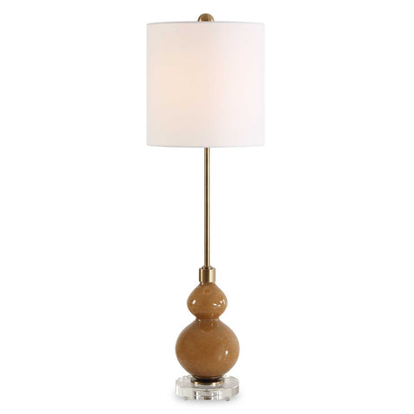 Sienna Glass Buffet Lamp Caramel - Light Brown by Uttermost - View 1