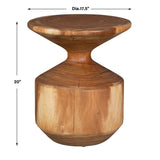 Lynx Hourglass Accent Table - Dark Brown by Uttermost - View 8