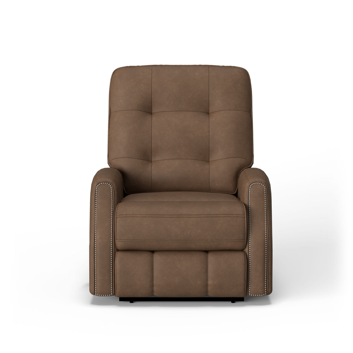 Devon Transitional Fabric Power Recliner With Nailhead Trim | Flexsteel
