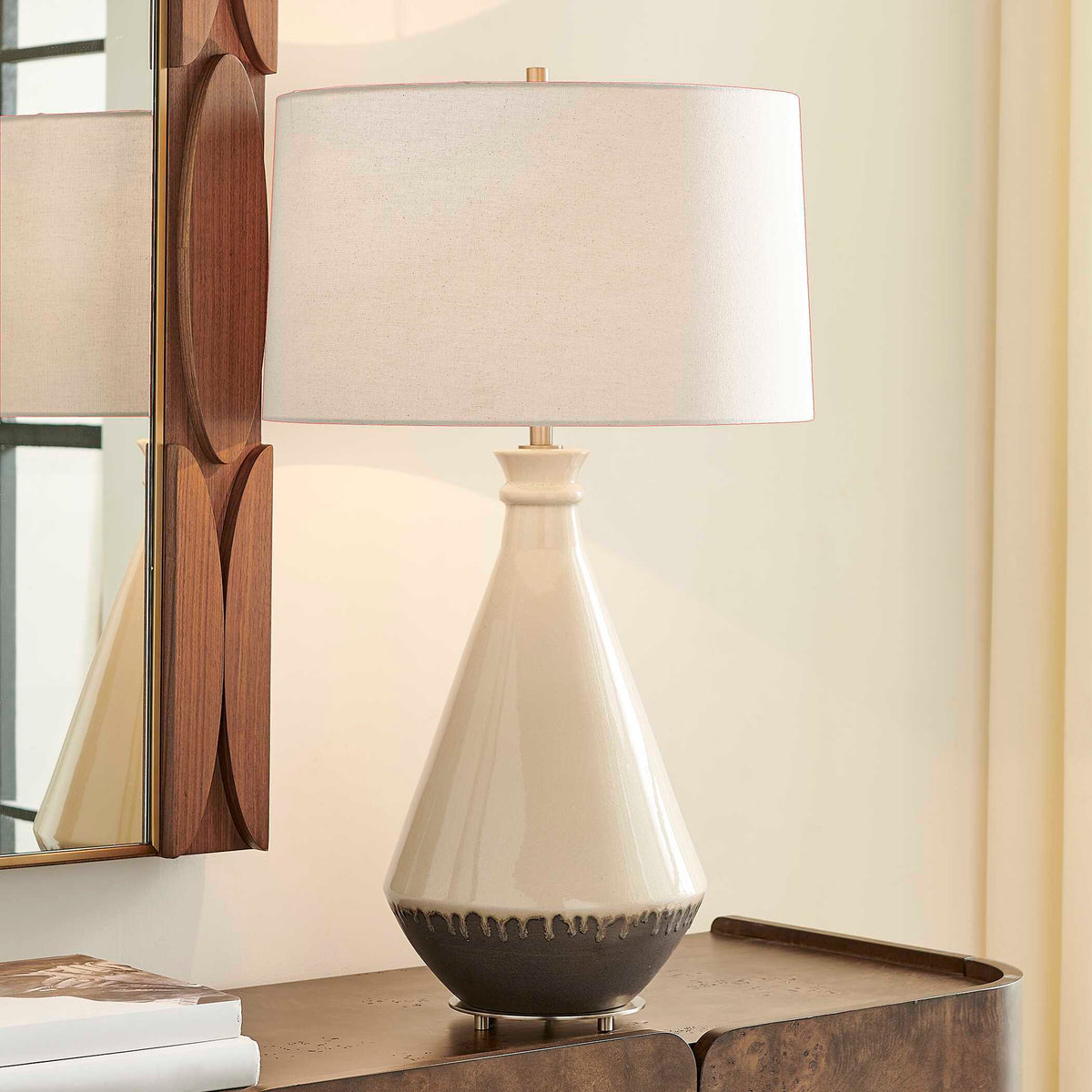 Banham Table Lamp Brown,Gray - Beige / Black by Uttermost - View 2