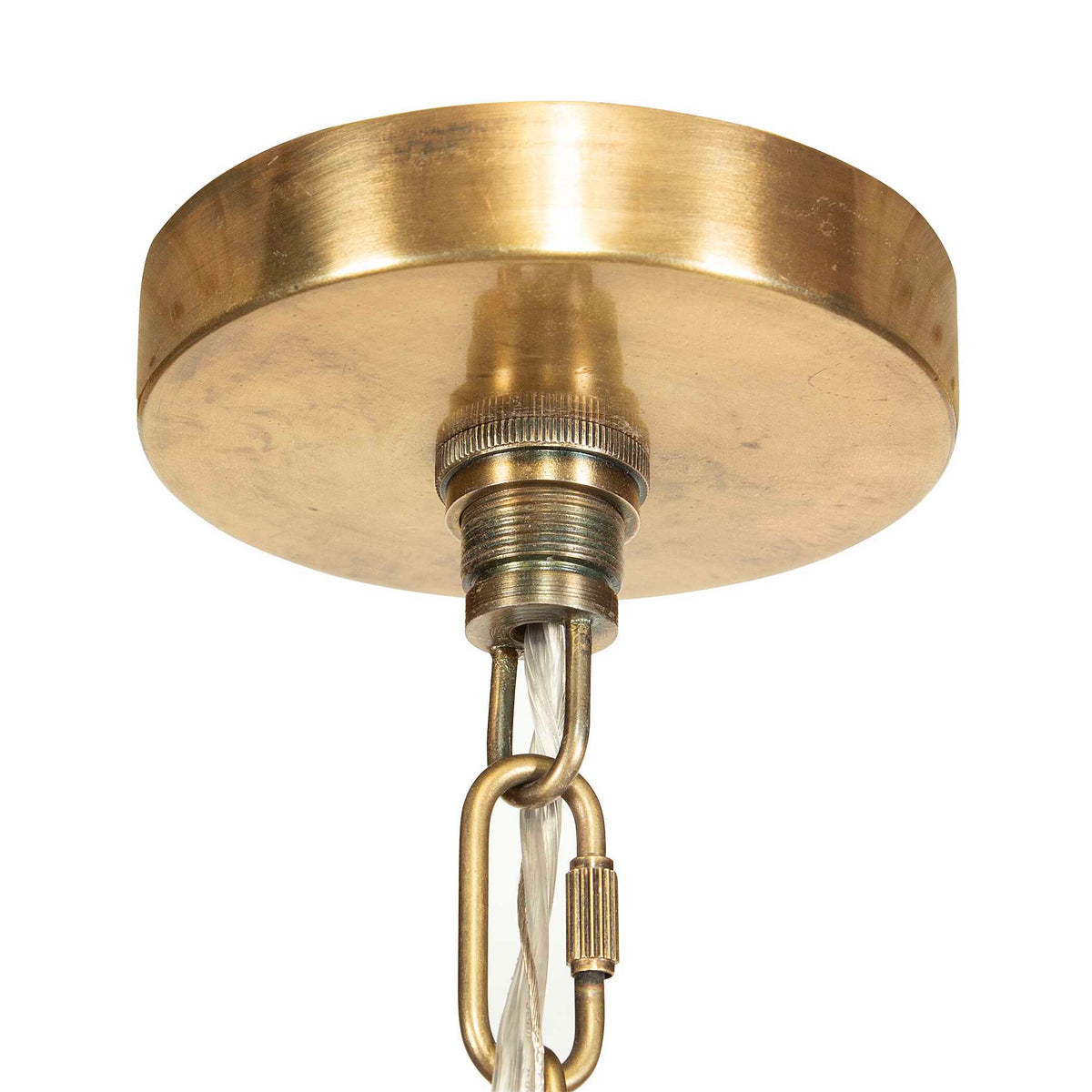Kauri 1 Light Wooden Bead Pendant Brass / Woodtone - Light Brown by Uttermost - View 8