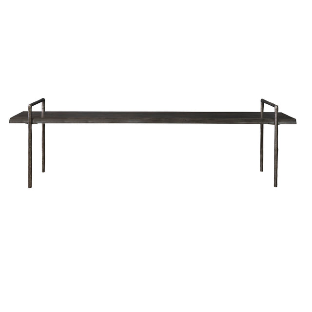 Chandos Wooden Bench - Dark Gray by Uttermost - View 1
