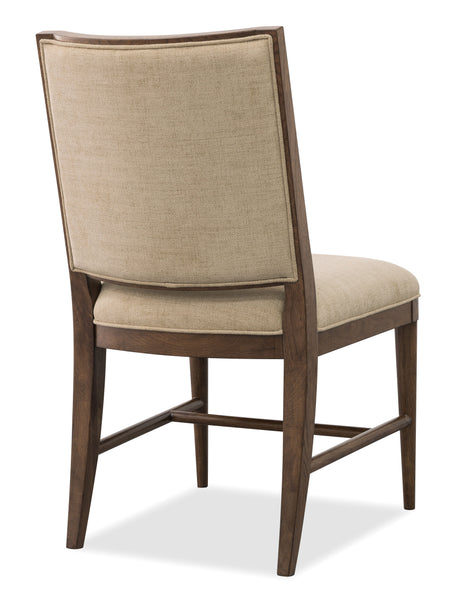 Cashiers Dining Side Fabric Chair (Set of 2) Chestnut / Willarae Cashew - Dark Brown / Beige by Hooker Furniture - View 4