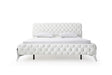 Eastern King Legend Modern White Bonded Leather Bed - View Image 1
