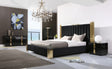 Queen Token Modern Black & Gold Bedroom Set - View Image 1
