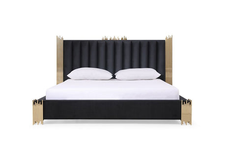 Token Modern Black & Gold Bedroom Set – VIG Furniture - sold by Home Elegance USA