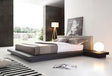 Queen Opal Modern Wenge & Grey Platform Bed - View Image 1