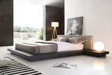 Queen Opal Modern Wenge & Grey Platform Bed - View Image 1