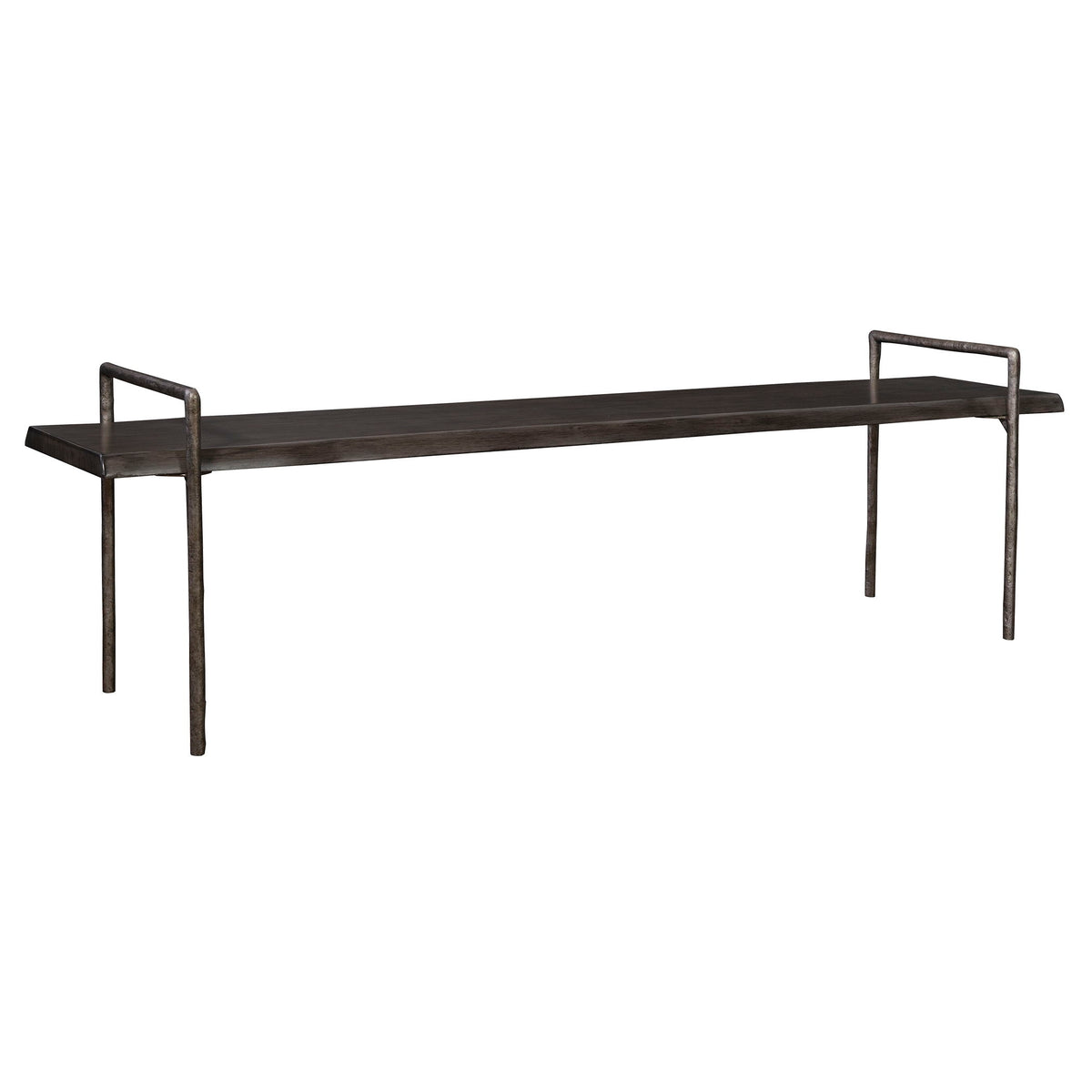 Chandos Wooden Bench - Dark Gray by Uttermost - View 4