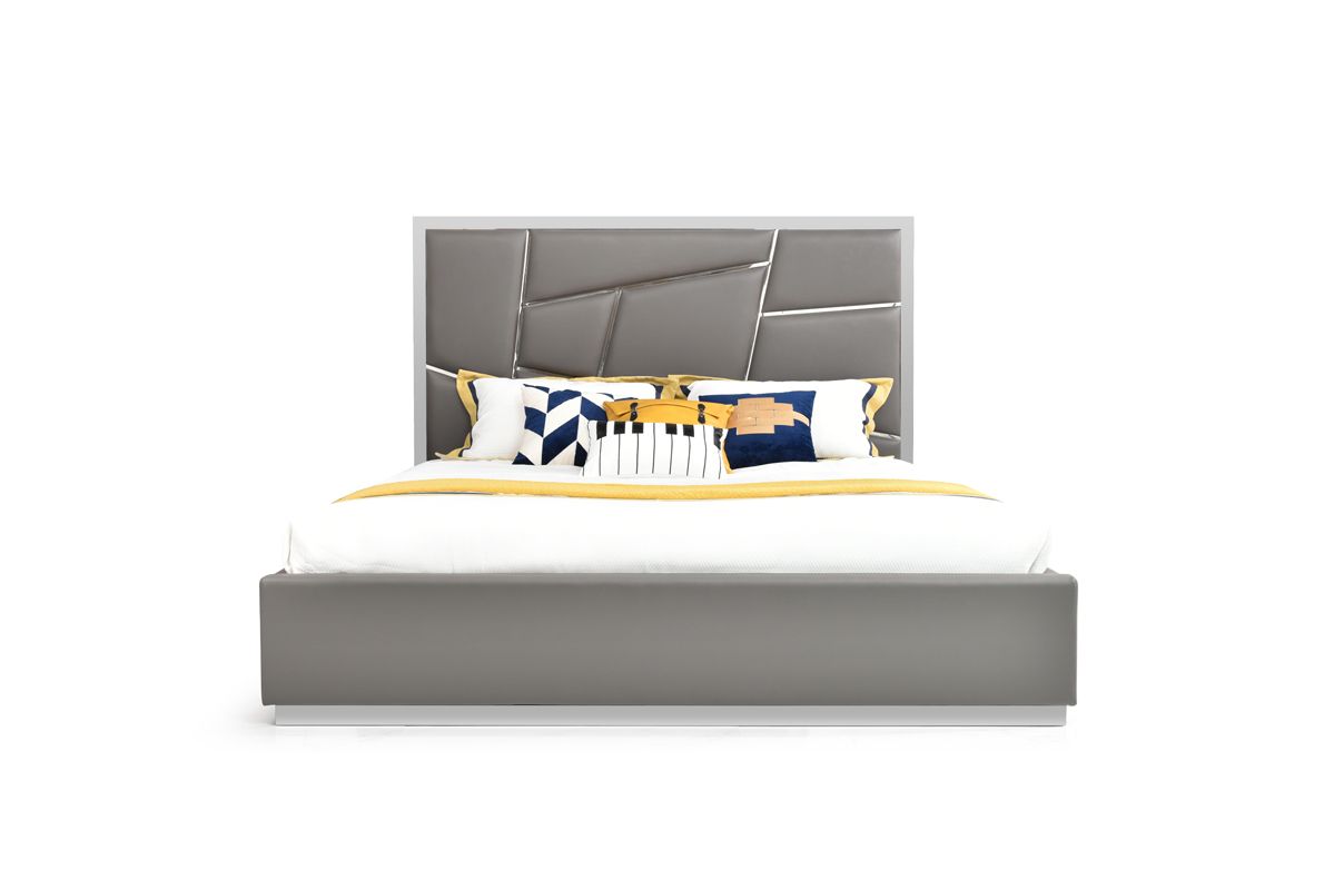 Chrysler Modern Grey Bedroom Set Queen & Eastern King – VIG Furniture - Home Elegance USA