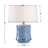 Kamara Powder Table Lamp - Blue by Uttermost - View 3