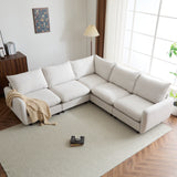 99 in. oversize 5-Piece L Shaped Modular Free Combination Sectional Sofa Couch for Living Room and Spacious Space