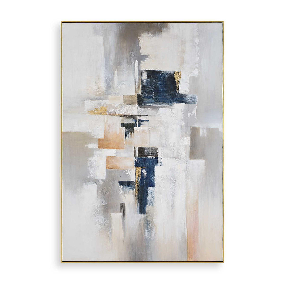 Waterfront Geometric Abstract Art - Gray by Uttermost - View 1