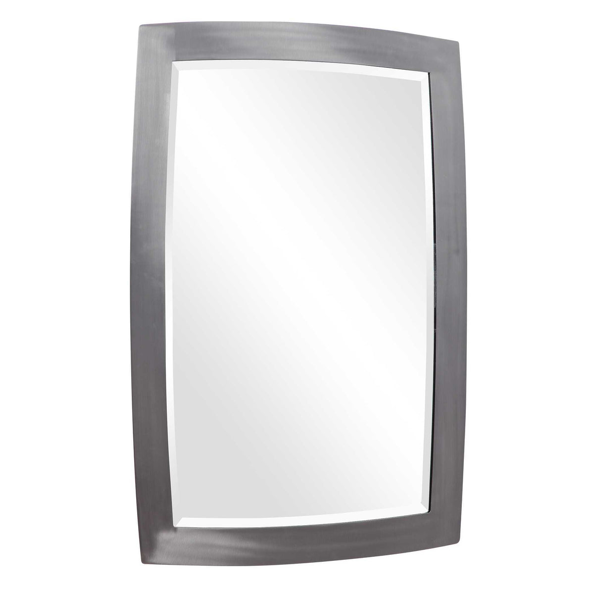 Haskill Mirror Brushed Nickel - Dark Gray by Uttermost - View 6