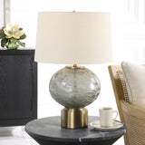 Lunia Gray Glass Table Lamp - Dark Gray by Uttermost - View 2