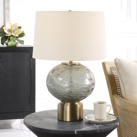 Lunia Gray Glass Table Lamp - Dark Gray by Uttermost - View 2