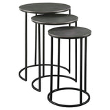 Erik Metal Nesting Tables (Set of 3) - Dark Gray / Black by Uttermost - View 3