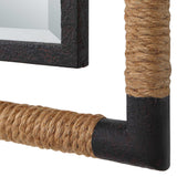 Melville Iron & Rope Tall Mirror - Silver / Light Brown by Uttermost - View 5