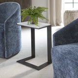 Kenora Marble Accent Table - Black / White by Uttermost - View 3