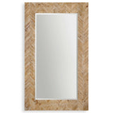 Demetria Oversized Wooden Mirror - Light Brown by Uttermost - View 1