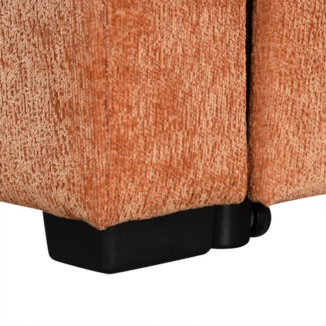 120.5' L-shaped Convertible Sofa Bed Modular Sectional Sofa Reversible Sleeper with Pull-Out Bed, Cup Holders, and Ample Storage Space for Living Room(Old SKU:N719S001940G), Orange - sold by Home Elegance USA