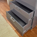 Bliss Glossy Four - Drawer Jumbo Chest in Dark Gray - B040S00003 - Home Elegance USA - 3