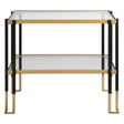 Kentmore Glass Side Table Black & Gold - Gold / Black by Uttermost - View 1