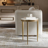 Ocilla Accent Table Brass,White - Gold by Uttermost - View 2