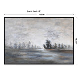 Evening Mist Landscape Art - Black / Blue by Uttermost - View 3