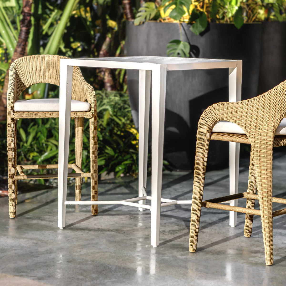 Montellano Outdoor Bar Table - White by Uttermost - View 4