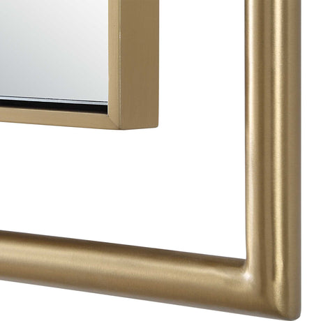 It's All Connected Rectangle Brass Mirror - Gold by Uttermost - View 5