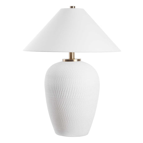 Merriton Matt White Table Lamp by Uttermost - View 4