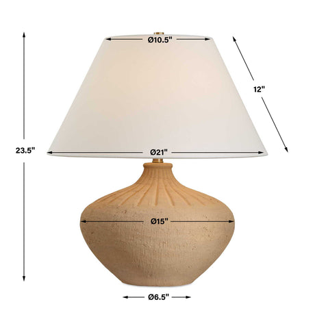 Eldon Table Lamp Terracotta - Light Brown by Uttermost - View 7