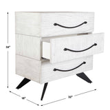 Vivi 3 Drawer Chest - White by Uttermost - View 9
